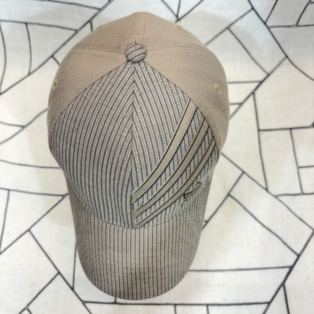 Adidas A-Flex Hat S/M Tan Herringbone Trefoil Baseball Cap - Picture 5 of 9
